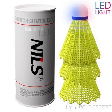 Nils NBL6293 NILONA SHUTTLECOCKS LED DAUDZKRĀSU PAKĀTS 3