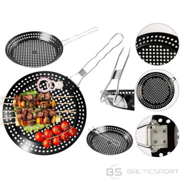 BS Grila panna ar salokāmu rokturi, nepiedegoša, melna (N/A)