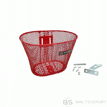 Priekšējais grozs bērnu velosipēdam SPENCER, 16''-24'', metāls, sarkans