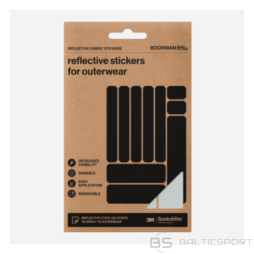 Helkurkleepsud BOOKMAN Reflective Fabric Stickers, Silver Strips