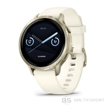 BS Смарт-часы GARMIN Venu 4 41 мм, бежевый, цвет Lunar Gold Bone (нет в наличии)