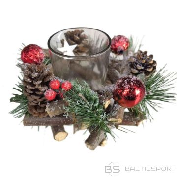 BS Декоративный подсвечник 16x9 см, деревянный (нет данных)