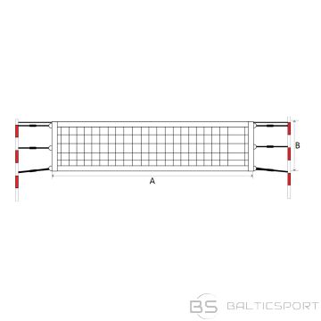 Pokorny Пляжная теннисная сеть SPORT 9.5x1m PE 45x45x3mm, 6 натяжная кевларовая проволока