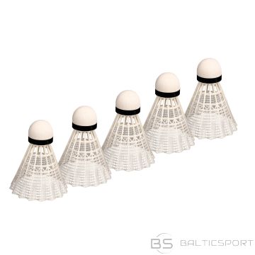 Badmintona volāni /Badminton shuttles AVENTO 46SB 5pcs White/Black