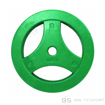 Svara šķīvis TUNTURI Aerobic Plates 10.0kg, Single, zaļa
