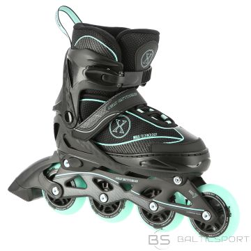 NILS EXTREME NA11008 Inline skrituļslidas, melnas-mētas, L (39-42)