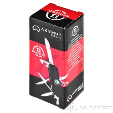 BS AZYMUT Izeron pocket knife - 13 tools + holster, 90 mm black (HK20017-8BL) (N/A)