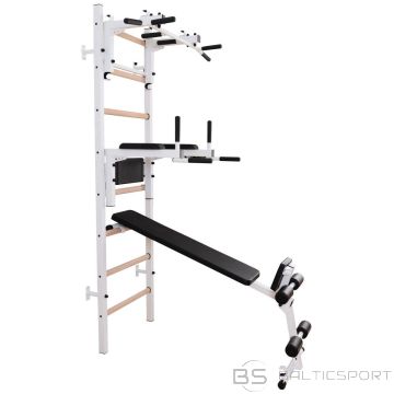 Benchk WOODEN AND METAL GYMNASTIC LADDER WITH BAR, BENCH AND ACCESSORIES 233W