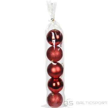 Koopman SAFE PLASTIC DECORATIVE BALL 5PCS DIAMETER 80MM RED