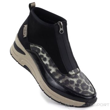 Rieker Sieviešu melni ķīļveida puszābaki N9362-00 (39)