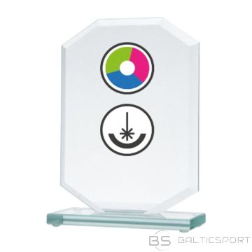 BS Stikla trofeja ar LuxorJet krāsu druku, gravējumu un krāsas pildījumu (nav pieejams)