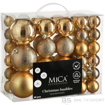 Edelman DECORATIVE PLASTIC BAUBLE SAFE 46 PCS MICA COPPER