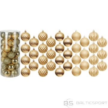 Christmas Decoration DECORATIVE PLASTIC BALL 6CM SET 35 PCS GOLD