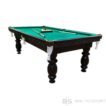 B-sport Rusiško biliardo stalas Elegant 10' pėdų (315x175cm) žalias audinys, su komplektacija