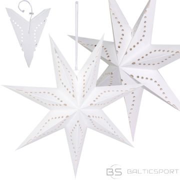 Saska Christmas Papīra dekoratīvā zvaigzne 50 cm, 7 rokas, balta
