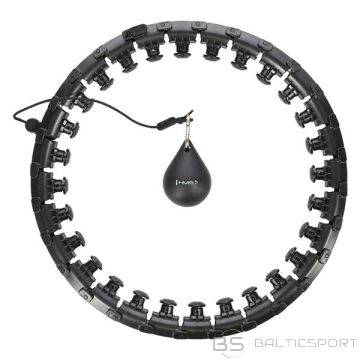 Массажный обруч хулахуп /HHW12 PLUS SIZE HULA HOOP ЧЕРНЫЙ С ГРУЗОМ