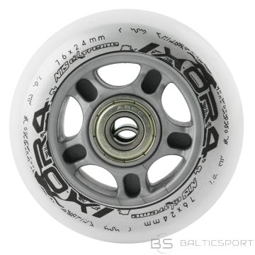 NILS EXTREME PU 76x24 82A balti (4 gab.) + ABEC-7 (8 gab.) komplekts