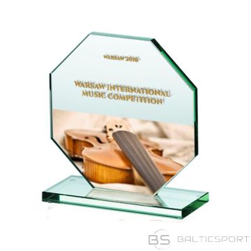 BS Stikla trofeja ar LuxorJet krāsu apdruku, iegravēta un pārklāta ar krāsu (nav pieejama)