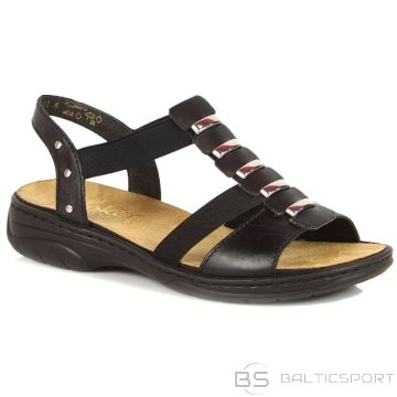 Inny Black leather Roman sandals Rieker W 64580 (37)