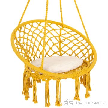 Royokamp Openwork Hammock Chair Stork's Nest 80x60 cm with Cushion, Honey