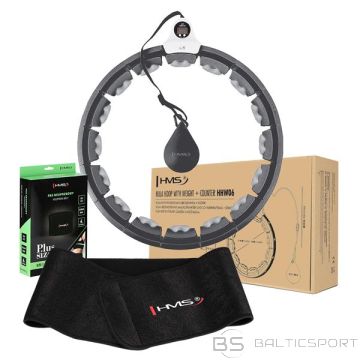 КОМПЛЕКТ HULA HOOP HHW06 ЧЕРНЫЙ С ГРАВИТАЦИОННЫМ ШАРОМ И СЧЕТЧИКОМ + ПОДДЕРЖКА ПОЯСНОСТИ BR163 ЧЕРНЫЙ ПЛЮС РАЗМЕР