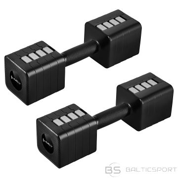HMS HL02 Regulējamas hanteles, melnas, 2 x 5 kg