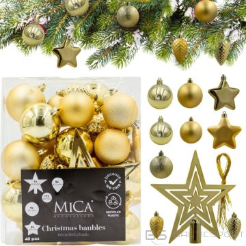 Mica DEKORATĪVAS PLASTMASAS ROTĀJUMU SEIFS 40 GAB. ZELTA KRĀSĀ (N/A)