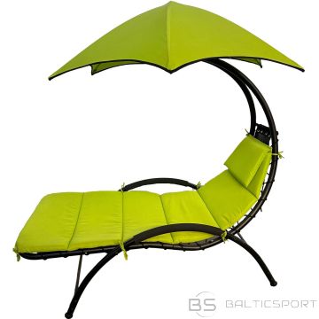 Saska Garden BERGAMO CHAIR CHAIR WITH UMBRELLA 200x125x180CM LIME