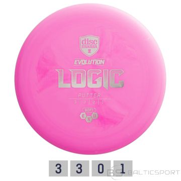 Discgolf DISCMANIA Putter SOFT EXO LOGIC Evolution Pink 3/3/0/1