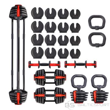 Hanteļu komplekts  /HMS SGR18 PRO SET 3IN1 hanteles 20 KGS