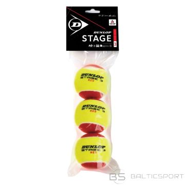 Tennis balls DUNLOP STAGE 3 3-polybag red