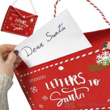 Koopman CHRISTMAS ENVELOPE LETTER TO SANTA CLAUS FELT 38x30CM LETTERS SANTA
