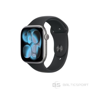 BS Apple Watch Series 11 OLED 46 mm digitālais 416 x 496 pikseļi skārienekrāns 5G pelēks Wi-Fi GPS (-)