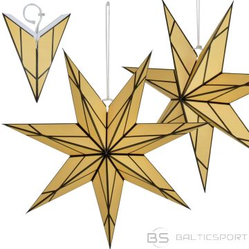 Saska Gift And Decor Papīra dekoratīvā zvaigzne 50 cm, 7 rokas, krēmkrāsas
