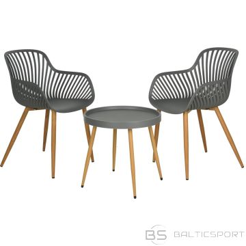 Progarden BALCONY FURNITURE SET TABLE AND 2 CHAIRS GREY
