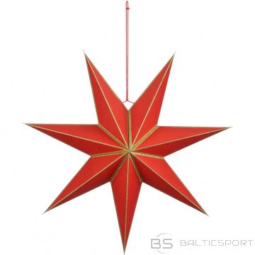 Edelman Dekoratīvs piekaramais papīrs Zvaigzne FSC 18x60cm sarkans 7 zari vizla