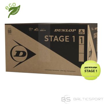 Tenisa bumbiņas DUNLOP STAGE 1 GREEN 18x4PET BOX ITF