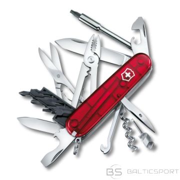 BS Victorinox V-1.77 25.T kabatas nazis Cyber Tool M, sarkans caurspīdīgs (N/A)