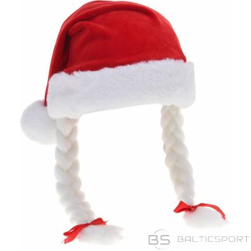 Christmas Decoration MRS. SANTA HAT WITH BRAINTS 40x30CM
