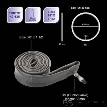 Bicycle Gear VELOSIPĒDA KAMERAS 28x1 1/2 DV (nav pieejams)