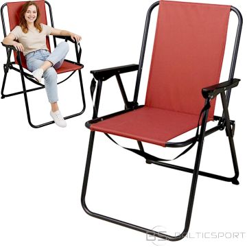 Redcliffs Красный складной походный стул с подлокотниками