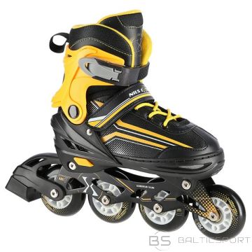 Nils Extreme NH18190 2IN1 MELNA/ORANŽA IZMĒRA M(34-38) LINJAS/HOKEJA SLIDAS