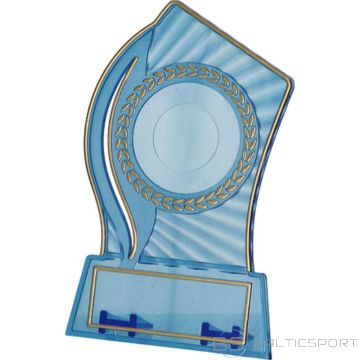 BS Plastmasas trofeja - caurspīdīga - zelta krāsā ar vietu 25/40 mm uzlīmei un 56 mm x 18 mm TM plāksnei (nav pieejama)