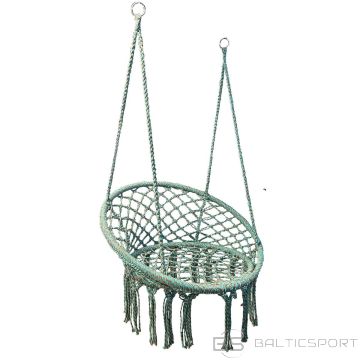 Saska Garden OPENWORK HAMMOCK HANGING CHAIR STORK&#39;S NEST 80x60CM TURQUOISE BROWN
