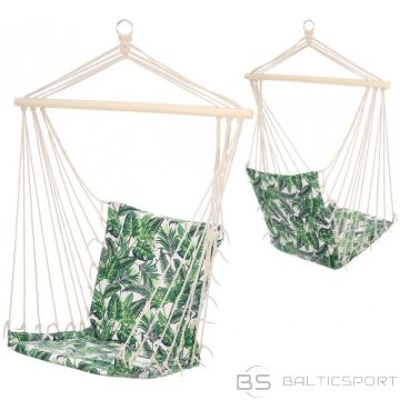 BS Brazīlijas šūpuļtīkla piekaramais krēsls 100x50cm Natura ar iešūtu džungļu gaismas spilvenu (nav pieejams)