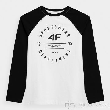 T-shirt 4FJSS23TLONM058 10S / white / 158 cm