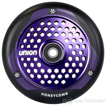 Rezerves ritenis skrejritenim-Ritenis skrejritenim UNION Honeycomb Pro Scooter Wheel 110mm, melns/pulēts violets