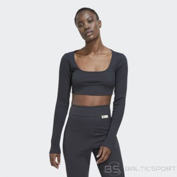 Adidas Укороченная футболка с длинным рукавом в рубчик Studio Lounge W HH8502 (L)