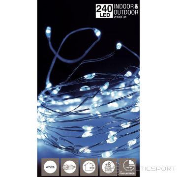 Christmas Decoration GIRLAND STIPRINĀS LAMPAS 240 LED AUKSTI BALTI