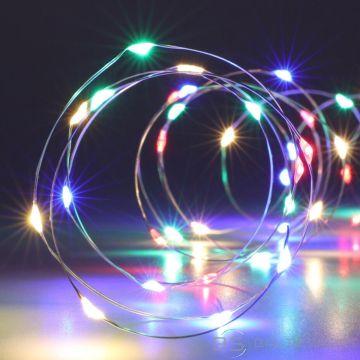Christmas Decoration Гирлянда из проводных ламп на батарейках 100 светодиодов многоцветная с таймером